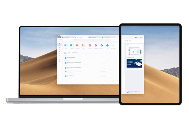 WPS Office 支援透過 Sidecar 在 Mac 和 iPad 間協作使用